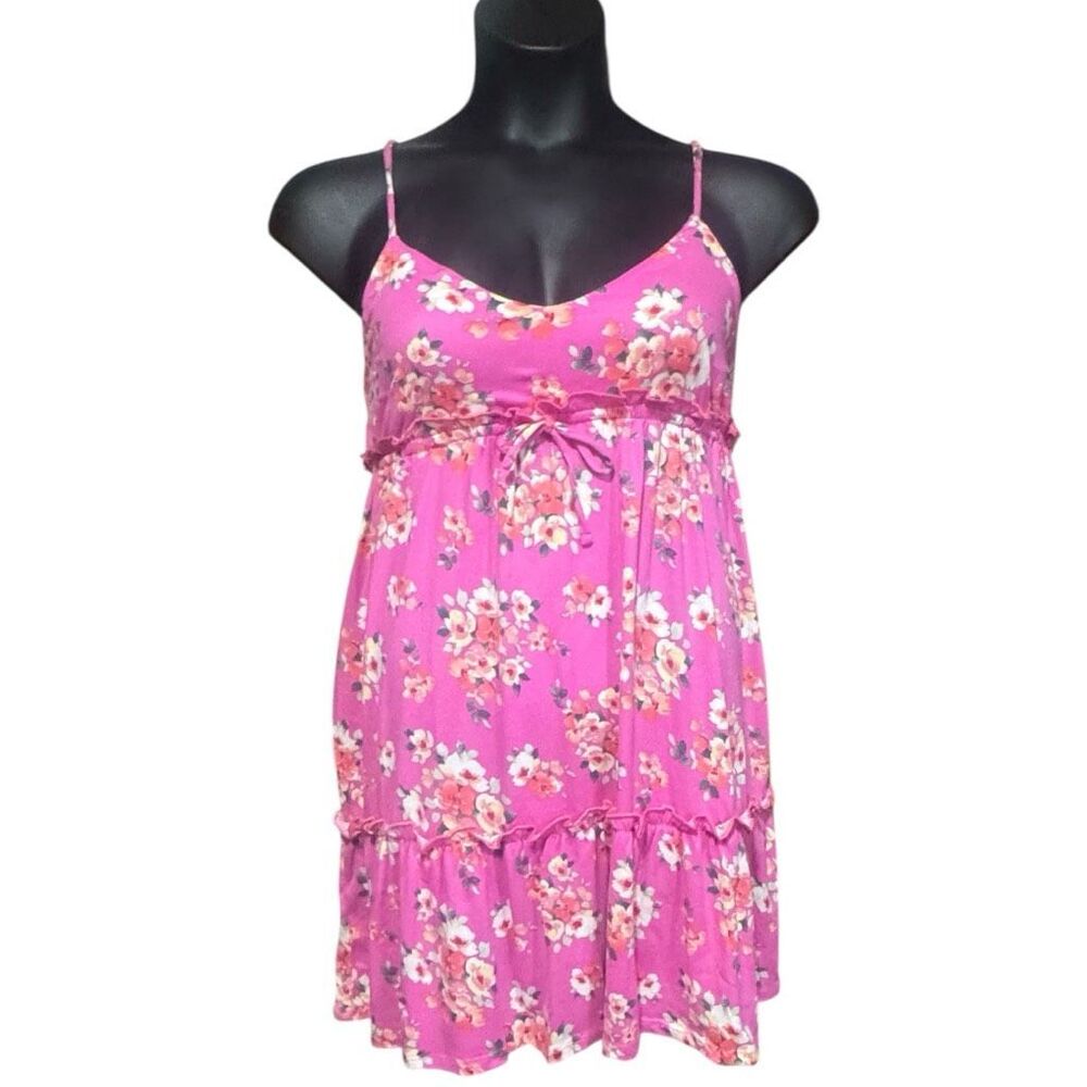 Pink Floral Ruffle Cami Dress w/ Pockets | Culture Code - Picture 7 of 13